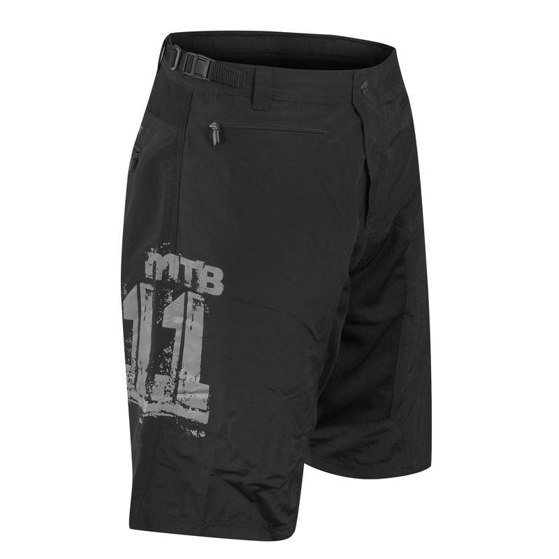Pantaloni scurți FORCE MTB-11 negru lichidare