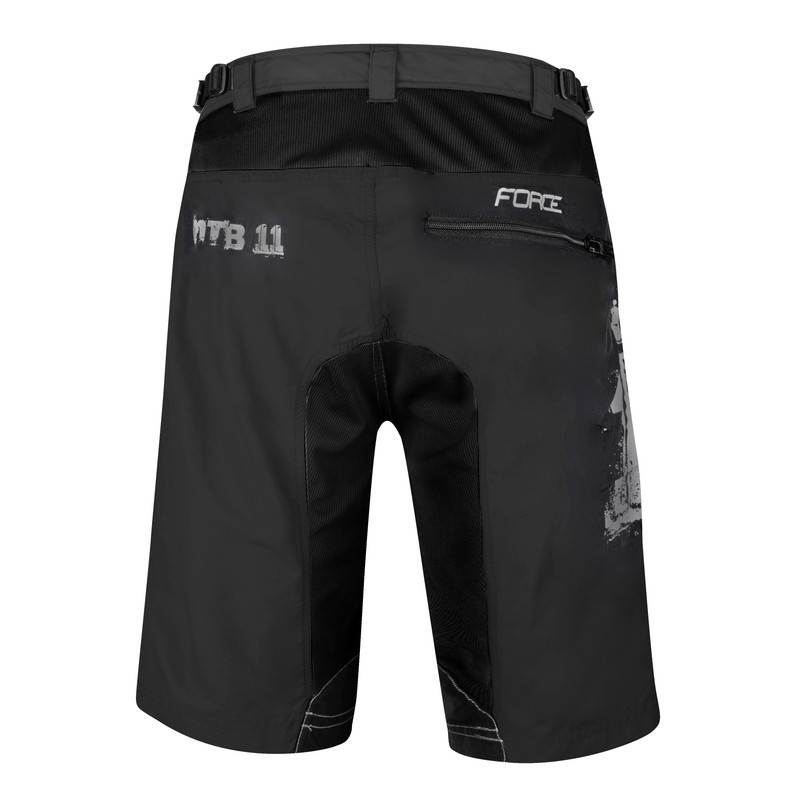 Pantaloni scurți FORCE MTB-11 negru lichidare