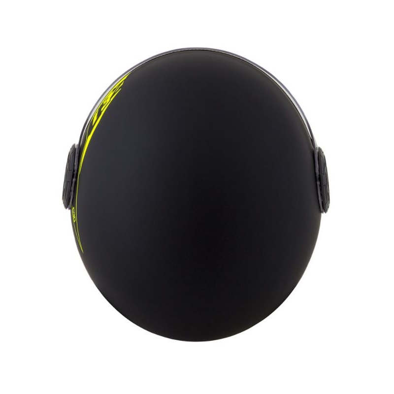 Cască de motocicletă deschisă ZED C30 negru-galben-fluo mată