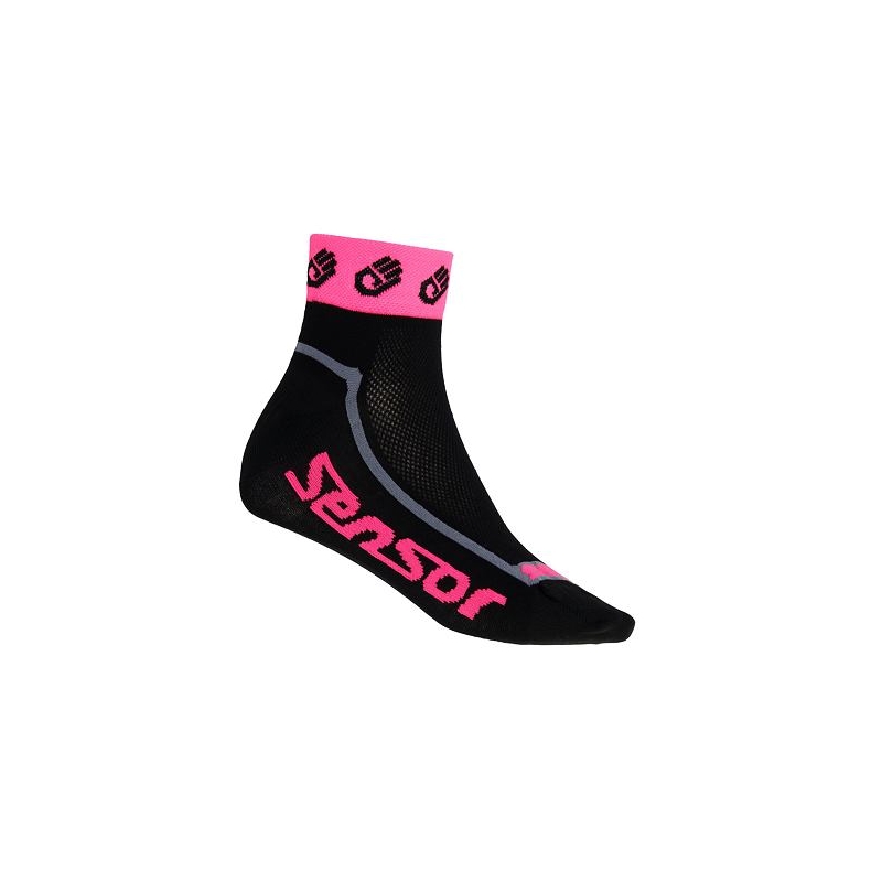 Șosete Sensor Race Lite Small Hands negru-fluo roz lichidare