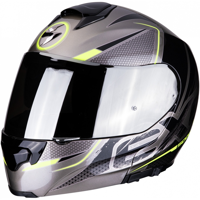 Cască de protecție Scorpion EXO-3000 Air Creed titan-negru-galben-fluo - Grad II