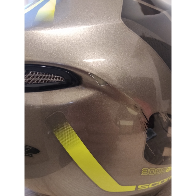 Cască de protecție Scorpion EXO-3000 Air Creed titan-negru-galben-fluo - Grad II