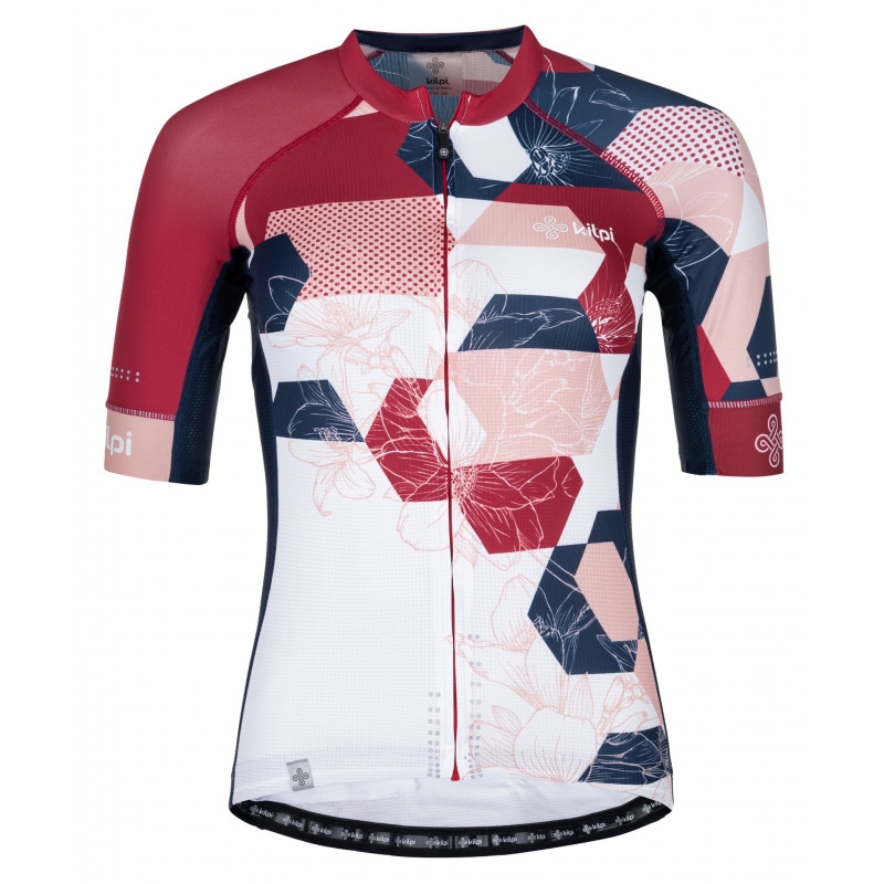 Tricou Kilpi Adamello pentru femei, alb-albastru-roz - mânecă scurtă lichidare