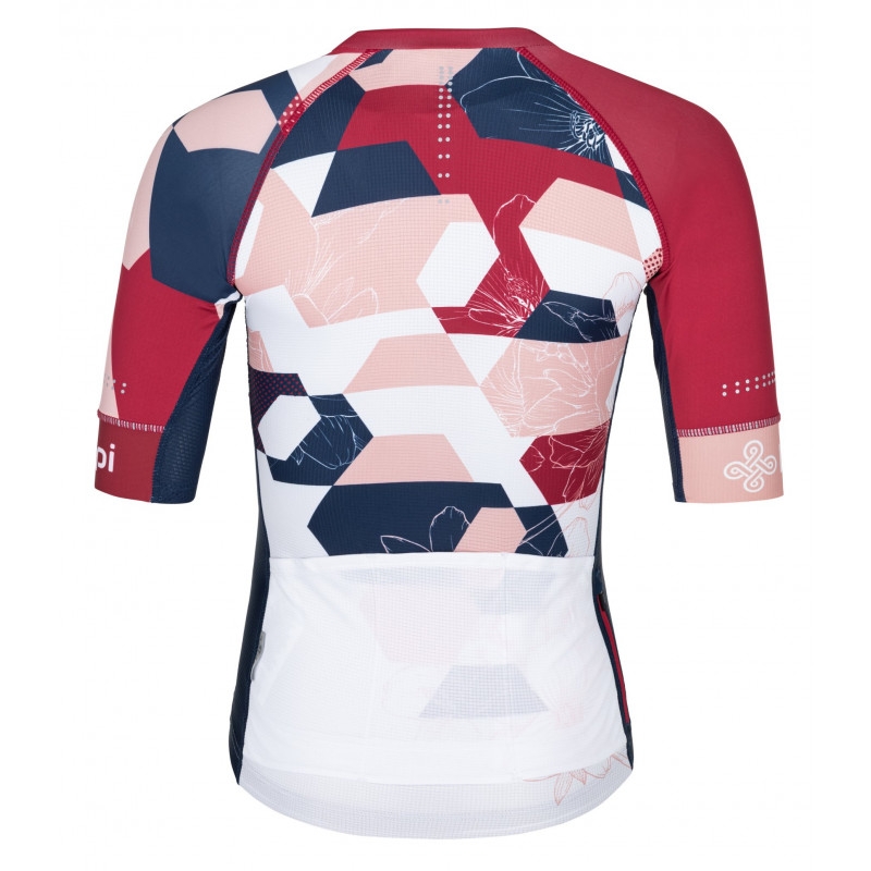 Tricou Kilpi Adamello pentru femei, alb-albastru-roz - mânecă scurtă lichidare
