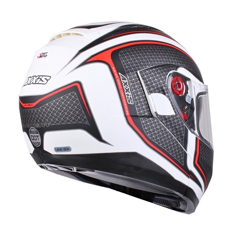 Axxis Optimus negru-roșu-alb tip-up casca de motocicletă lichidare