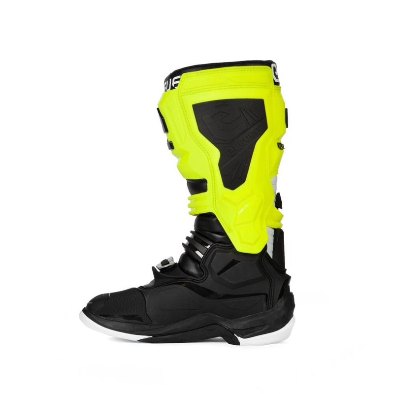 Eleveit X-Legend cizme de motocicletă negru-galben-fluo-alb-alb lichidare