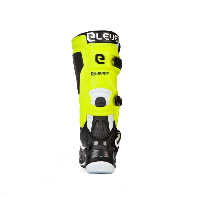 Eleveit X-Legend cizme de motocicletă negru-galben-fluo-alb-alb lichidare