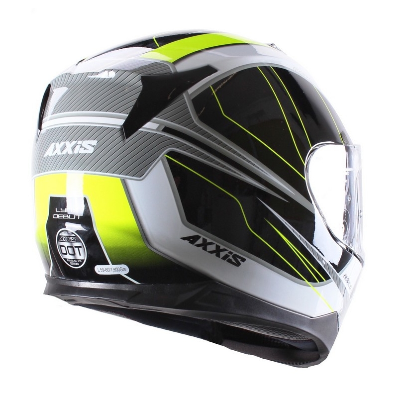 Cască de motocicletă Axxis Debut negru-galben-fluo