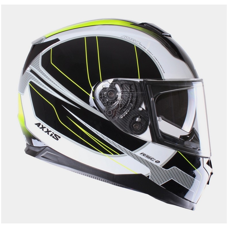 Cască de motocicletă Axxis Debut negru-galben-fluo
