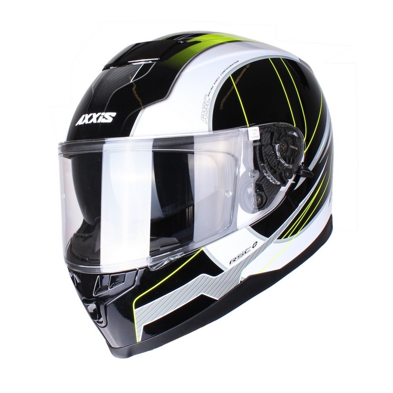 Cască de motocicletă Axxis Debut negru-galben-fluo
