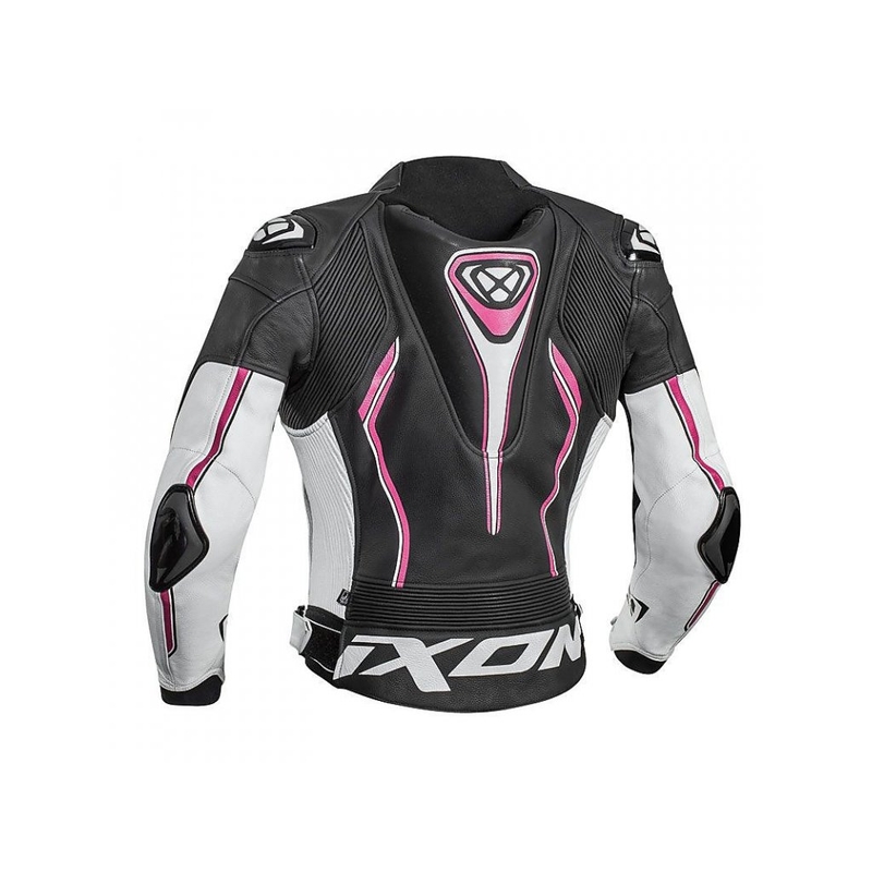 Jacheta de motociclete pentru femei IXON Vortex negru-alb-roșu-rosu lichidare