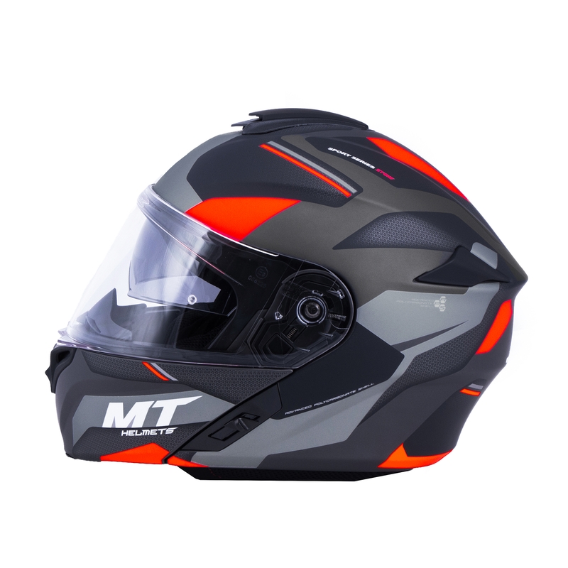 MT Storm ST-ONE cască de motocicletă negru-gri-roșu