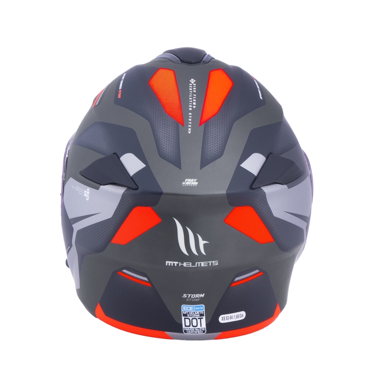 MT Storm ST-ONE cască de motocicletă negru-gri-roșu