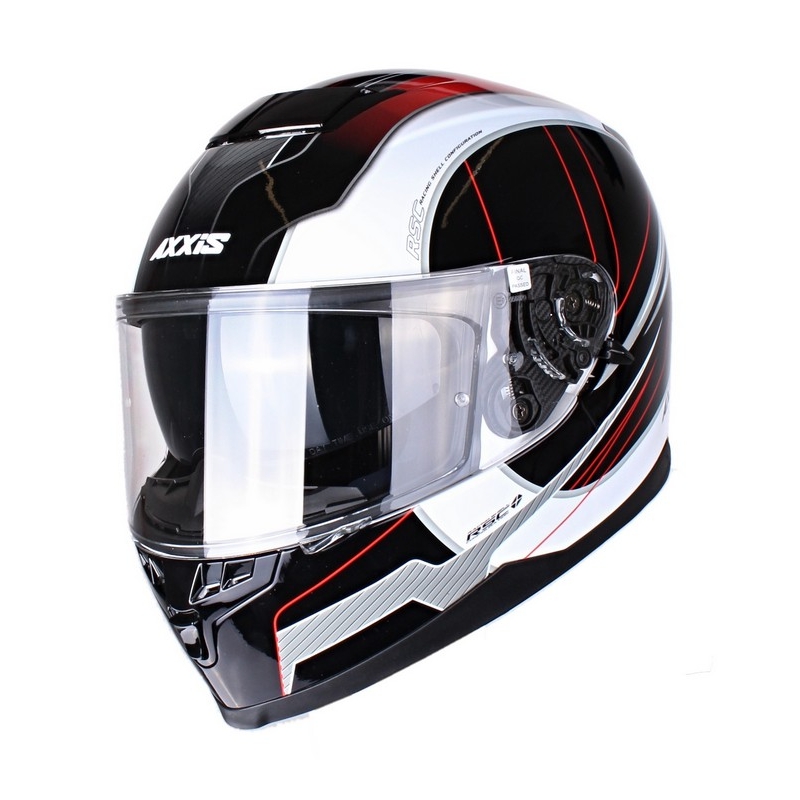 Cască de motocicletă Axxis Debut negru-roșu lichidare