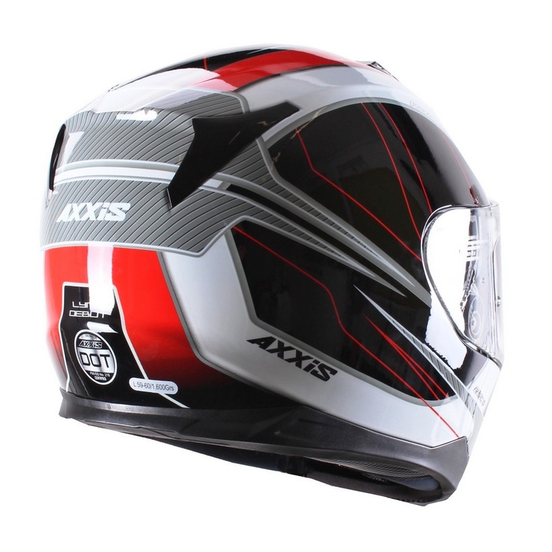 Cască de motocicletă Axxis Debut negru-roșu lichidare