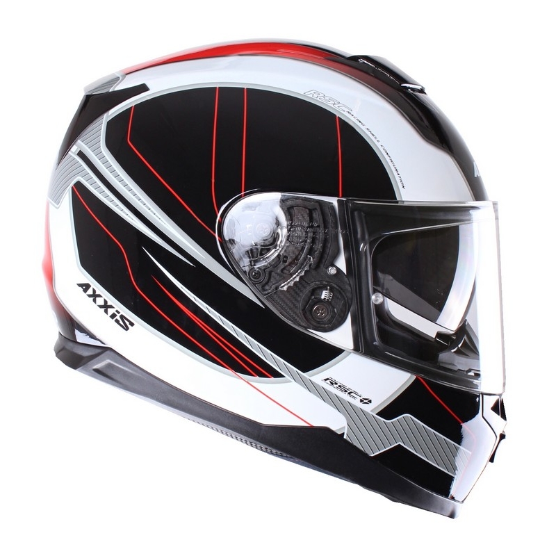 Cască de motocicletă Axxis Debut negru-roșu lichidare