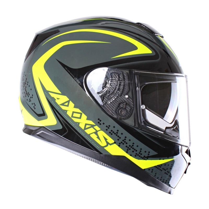 Cască de motocicletă Axxis Alert gri-galben-fluo lichidare