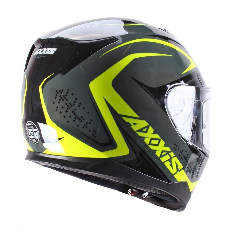 Cască de motocicletă Axxis Alert gri-galben-fluo lichidare