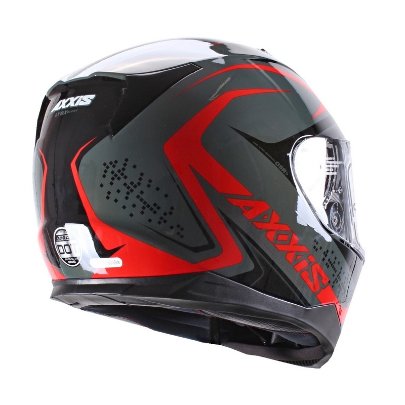 Cască de motocicletă Axxis Alert gri-roșu lichidare