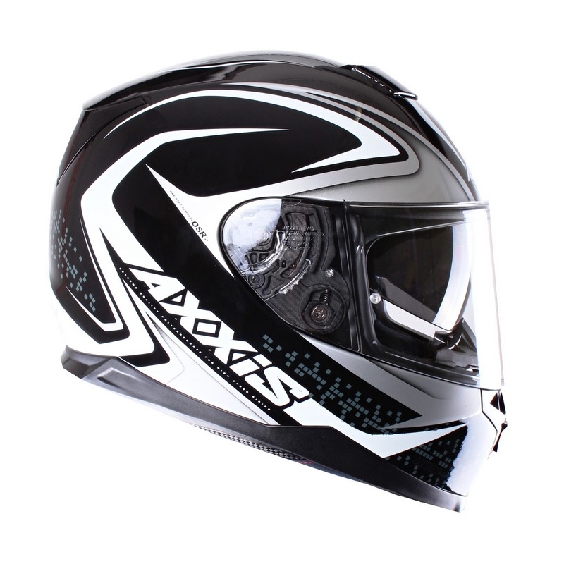 Cască de motocicletă Axxis Alert negru-argintiu lichidare