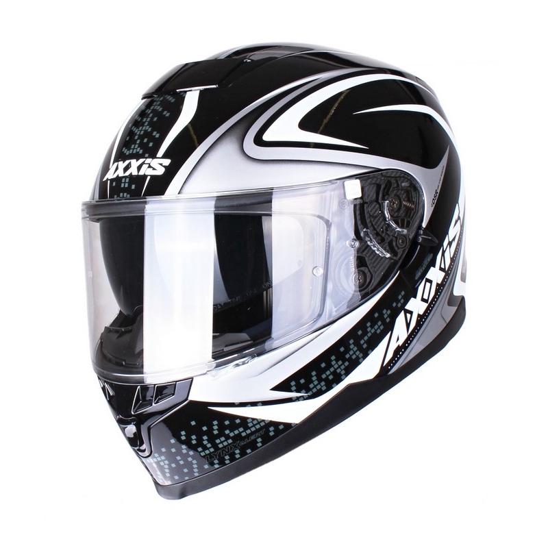 Cască de motocicletă Axxis Alert negru-argintiu lichidare