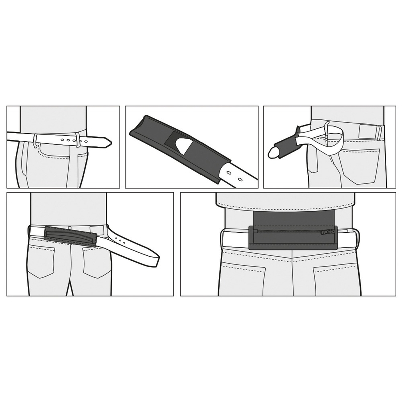 Centură pentru fixarea pantalonilor la jacheta Oxford negru