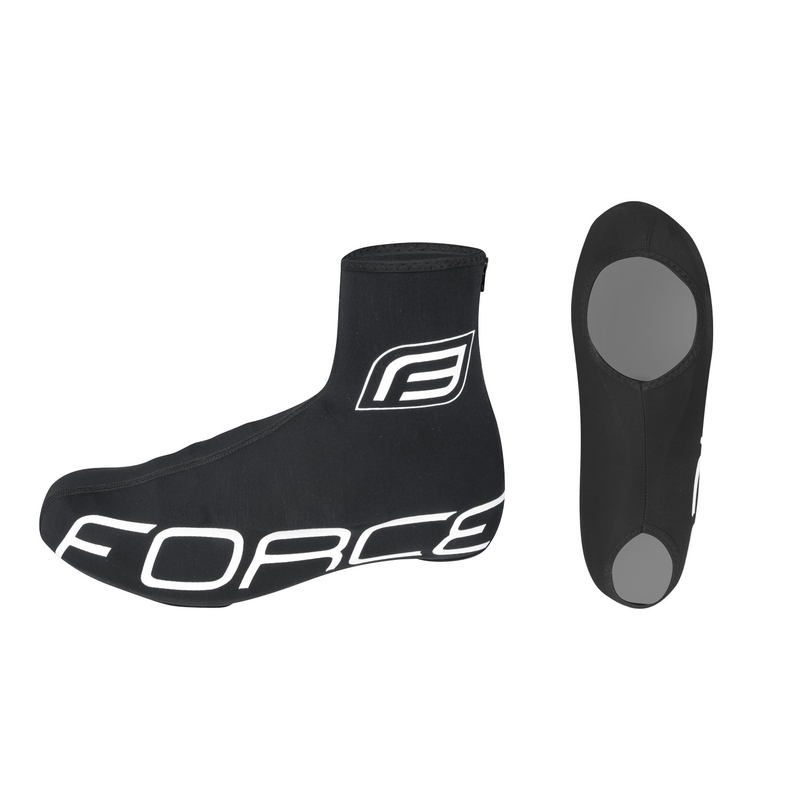 Pantaloni de ciclism FORCE Lycra Thermo negru lichidare