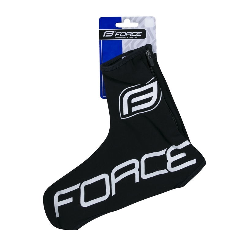 Pantaloni de ciclism FORCE Lycra Thermo negru lichidare