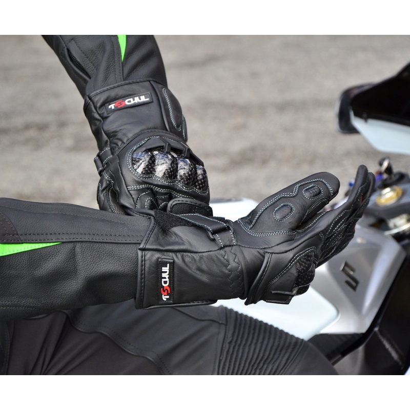 Mănuși pentru motociclete Tschul 230 negru - calitate II