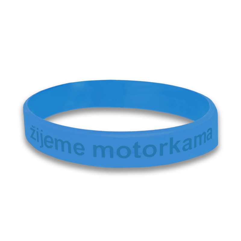 Brățară cu motociclete Motozem trăim cu motociclete albastru
