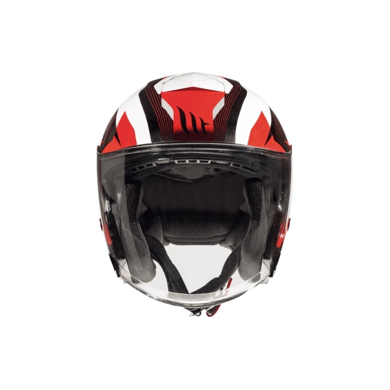 Cască de motocicletă deschisă MT Thunder 3 SV Wing negru-alb-roșu - calitate II