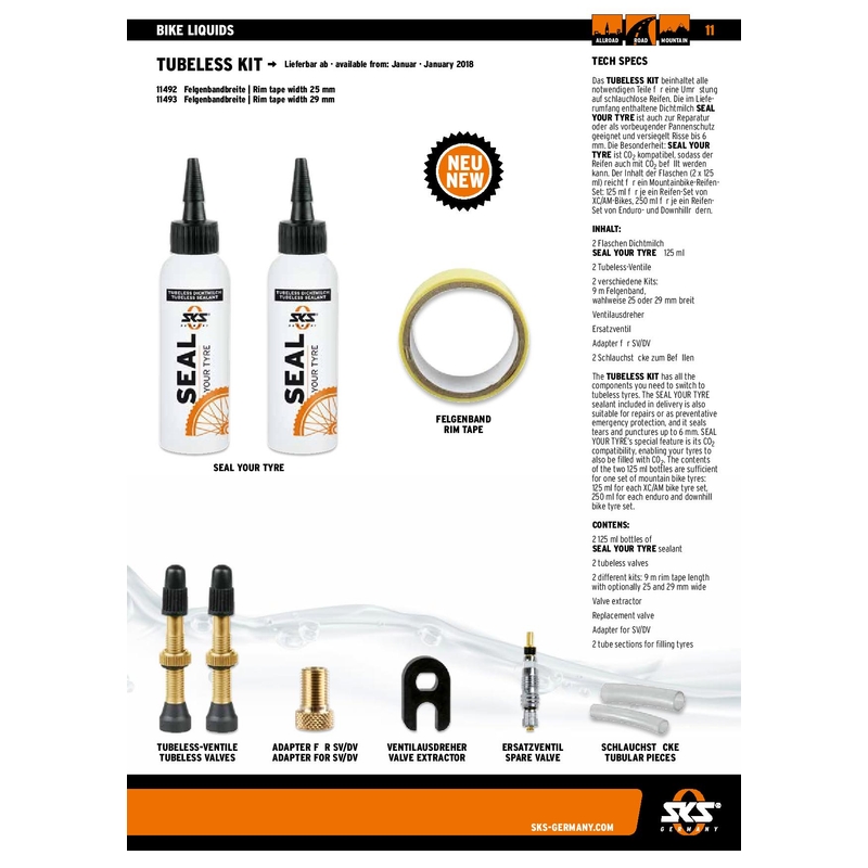 Kit Tubeless - Set pentru sistemul tubeless lichidare