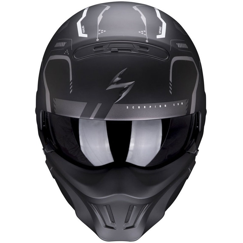 Cască Scorpion EXO-COMBAT EVO Ram negru-argintiu mat