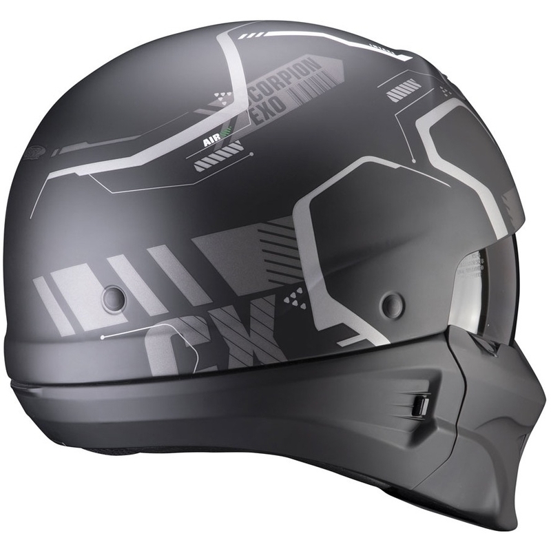 Cască Scorpion EXO-COMBAT EVO Ram negru-argintiu mat