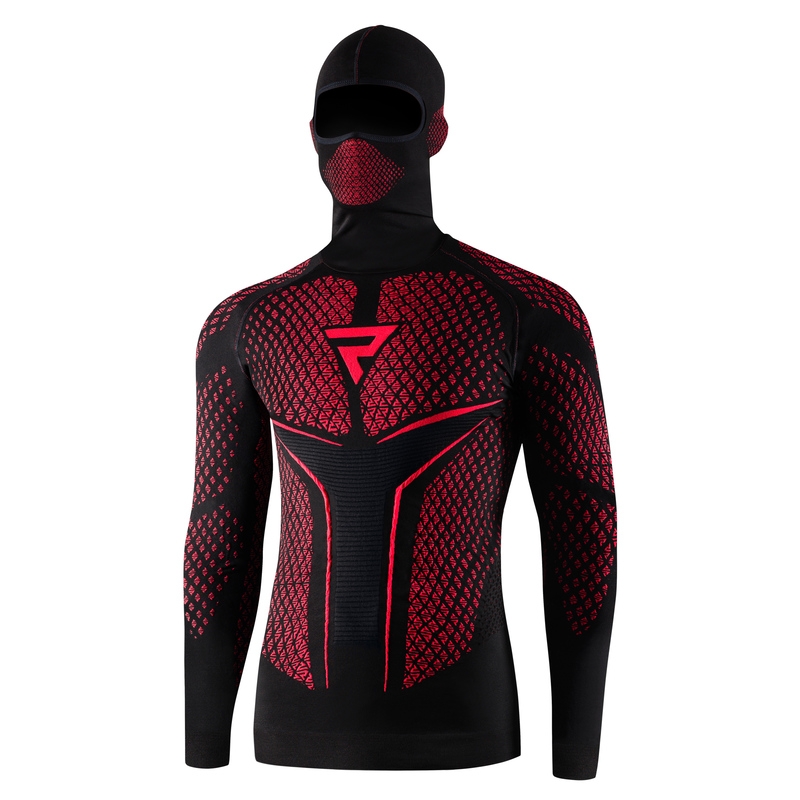Cămașă termică Rebelhorn Therm II 2in1 negru-roșu