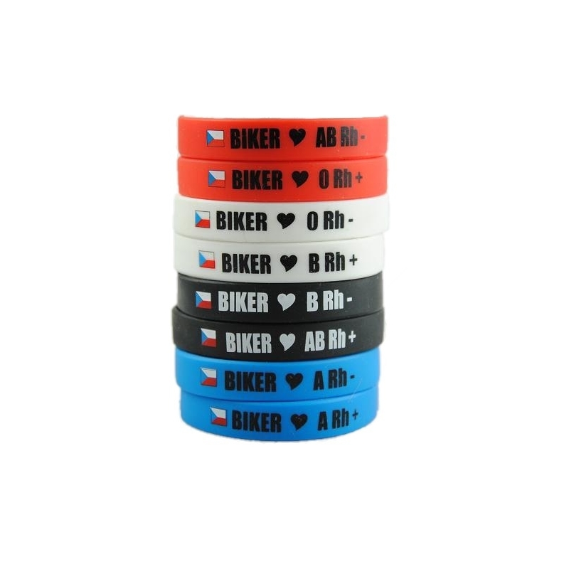 Brățară Moto Biker cu grupa de sânge A RH+