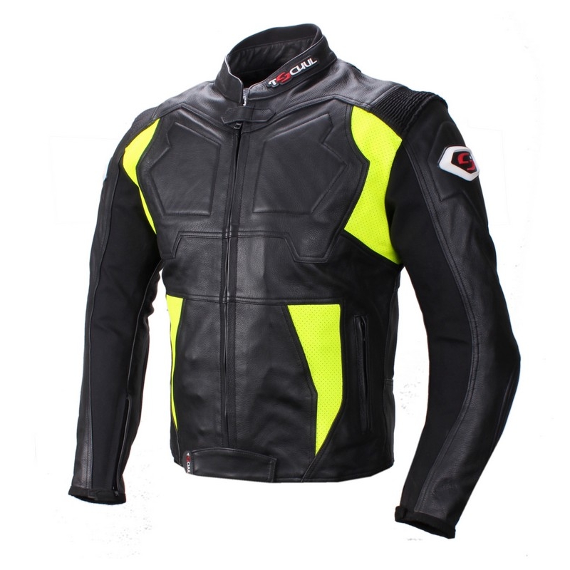 Jachetă de motociclete Tschul 850 negru-galben-fluo lichidare