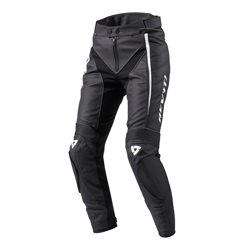 Pantaloni pentru femei Revit Xena negru și alb pentru motociclete lichidare