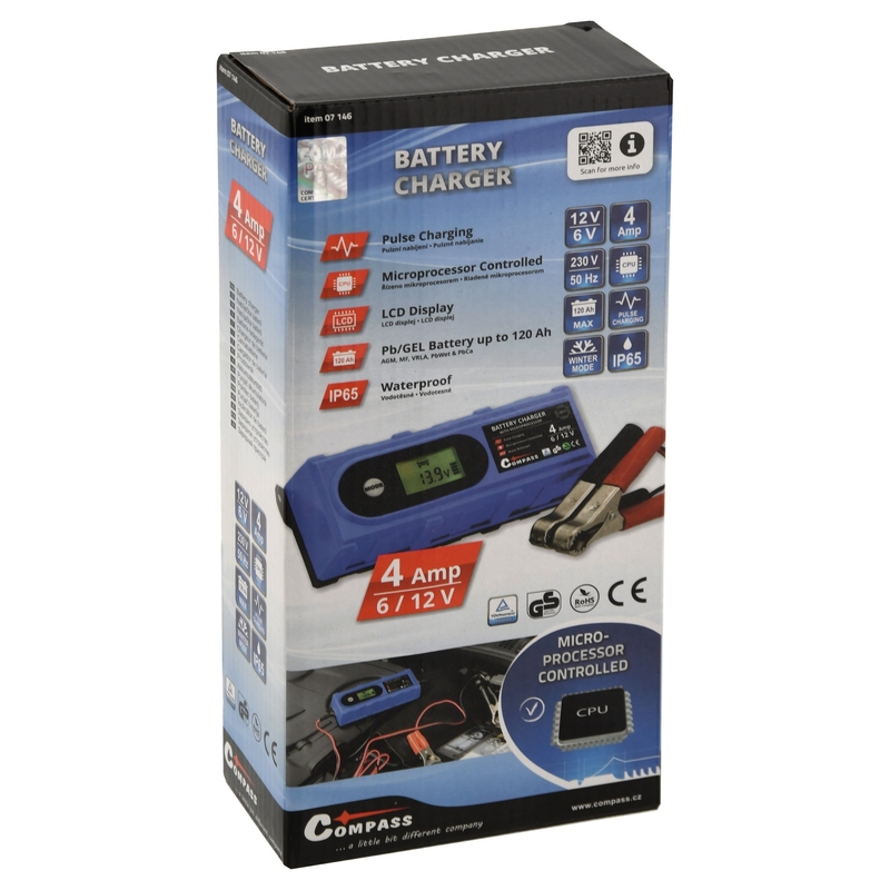 Încărcător de baterii cu afișaj LCD 6/12V 3.8 Amp