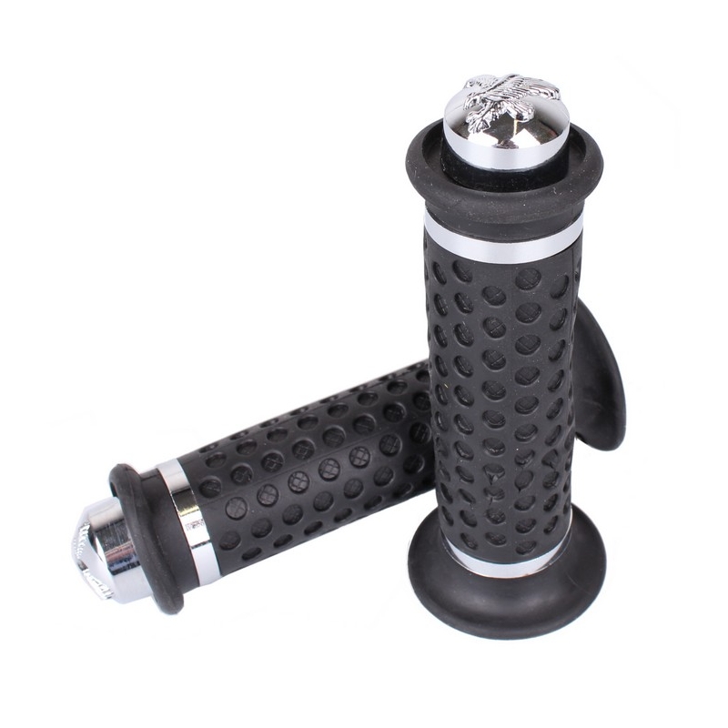 Mânere de ghidon R-TECH negru-argintiu