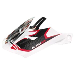 Vizor de cască pentru LS2 PEAK MX456 Compass alb-roșu