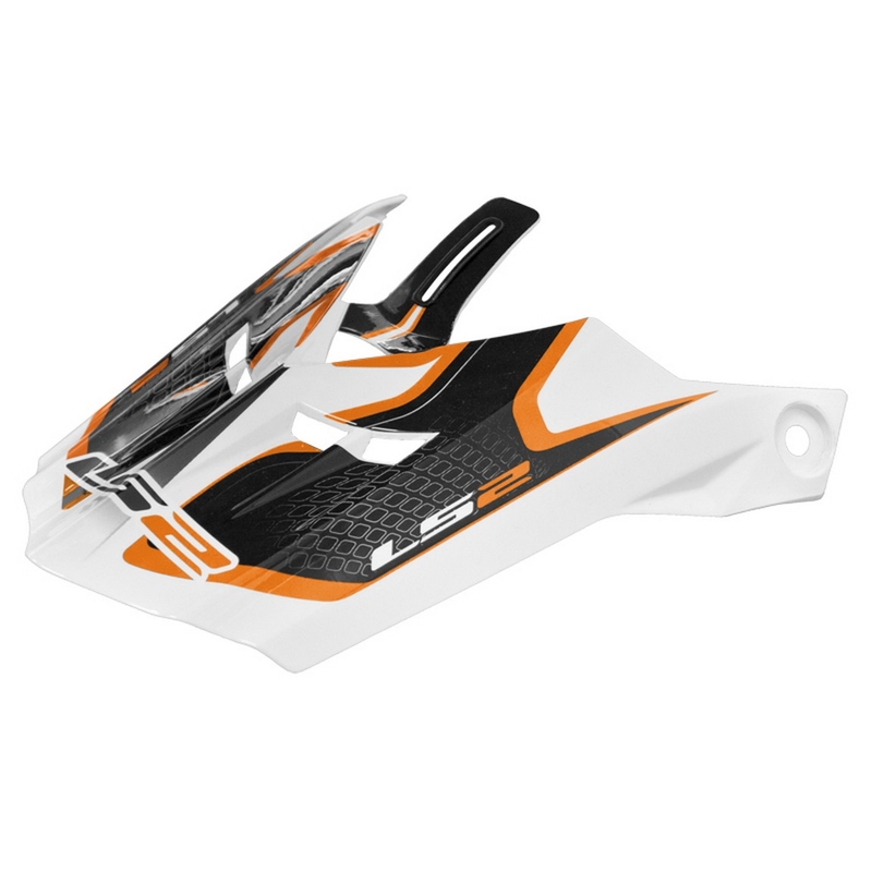 Vizor de cască LS2 PEAK MX456 Compass alb-portocaliu lichidare