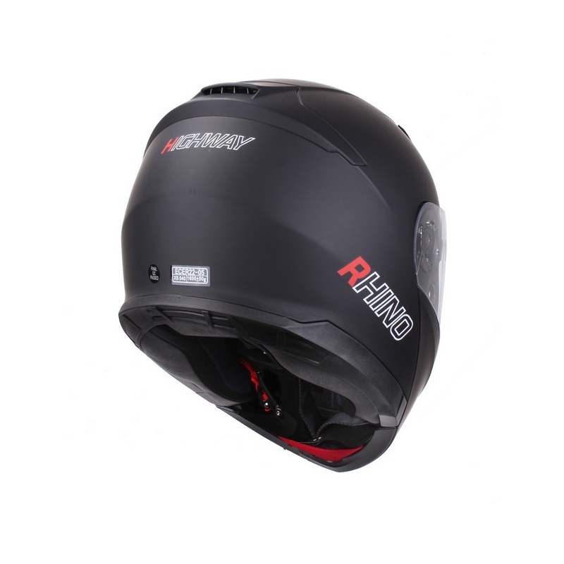 Cască de motocicletă cu clapeta Rhino Highway negru mat lichidare