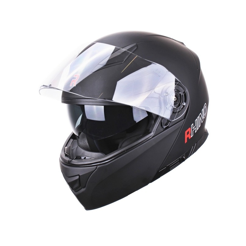 Cască de motocicletă cu clapeta Rhino Highway negru mat lichidare