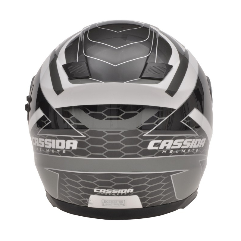 Cască de motocicletă Cassida Evo negru-gri-alb-argintiu