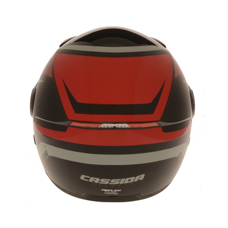Cască de motociclist Cassida Reflex open negru-roșu-gri