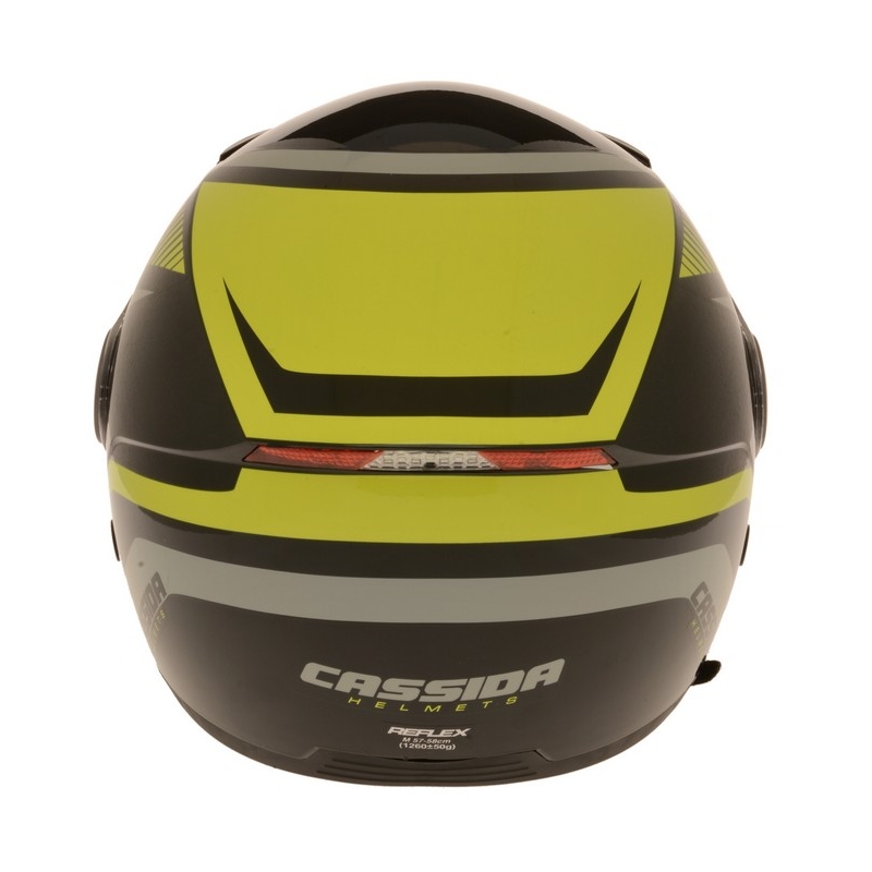 Cască de motociclist Cassida Reflex open negru-argintiu-galben-fluo