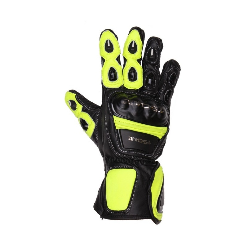 Mănuși de motociclete Tschul 285 negru-fluo galben lichidare