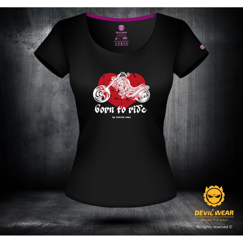 Tricou Devils Wear pentru femei - Born To Ride Love