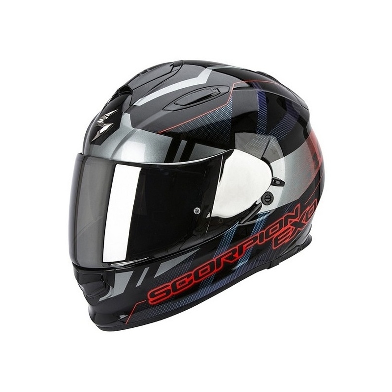 Cască integrală Scorpion EXO-510 Stage negru-argintiu-roșu lichidare